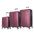 thumbnail image 1 of DUKAP Crypto Hardside Luggage Set with Spinner Wheel, Travel Suitcases with TSA Lock and Ergonomic GEL Handle, Wine and Blue, 3 Piece Set (20/28/32), 1 of 9
