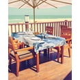 thumbnail image 2 of nqOlkjepod Botanicals Flower Outdoor Tablecloth with Umbrella Hole & Zipper, Watercolor Blue Plant Eucalyptus Rectangle Table Cover 60x84 Inch, Dining Waterproof Table Cloth Protector for Patio, 2 of 7