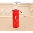 thumbnail image 3 of Cibeat Insulated Bottle, 13oz Christmas Gift Bottle for Friends, elder, Red Portable Thermo Mugs with Christmas Tree, 3 of 8