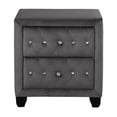 thumbnail image 2 of Pemberly Row Crystal Tufted Nightstand finished with Wood in Gray, 2 of 5