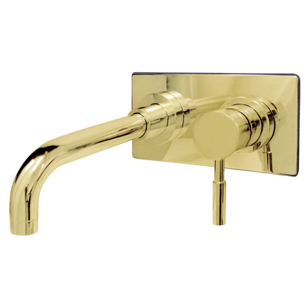 Kingston Brass KS8112DL SingleHandle Wall Mount Bathroom Faucet, Polished Brass