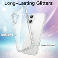 thumbnail image 2 of JETech Glitter Case for iPhone 16 6.1-Inch, Bling Sparkle Shockproof Phone Bumper Cover, Cute Sparkly for Women and Girls (Clear), 2 of 7