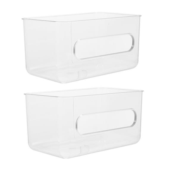 Masteelf 2 Pcs Clear Wall Mount Mask Holder Long-Lasting Plastic Dispenser For Laboratory Use Transparent Storage Container For Easy Viewing