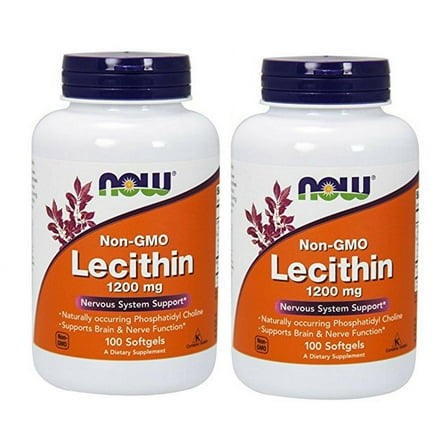 Now Foods - Lecithin 1200 mg 100 Softgels (Pack of 2)