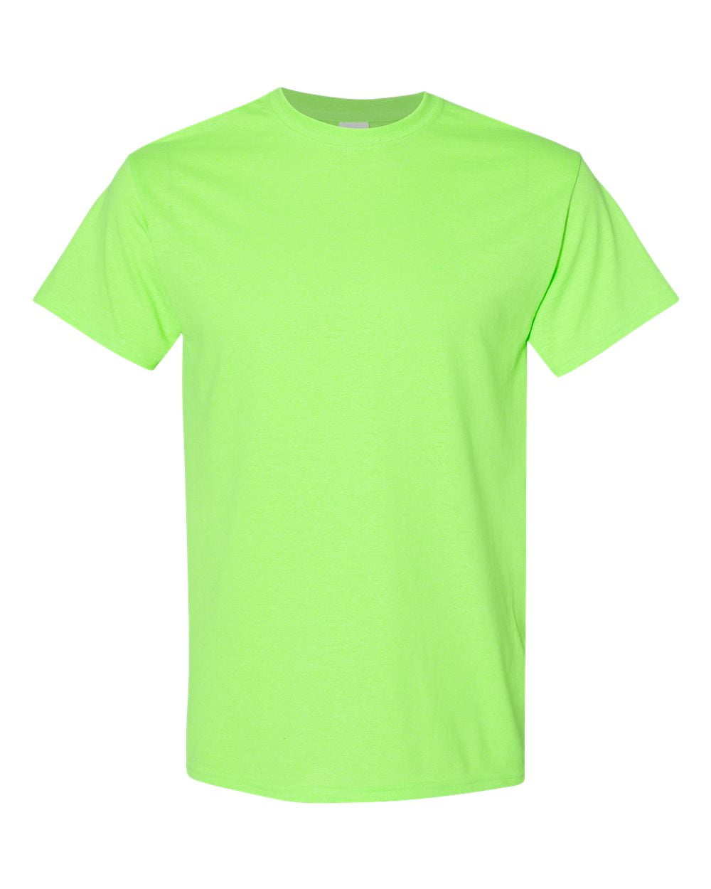 Men Heavy Cotton Multi Colors T-Shirt Color Neon Green Large Size ...