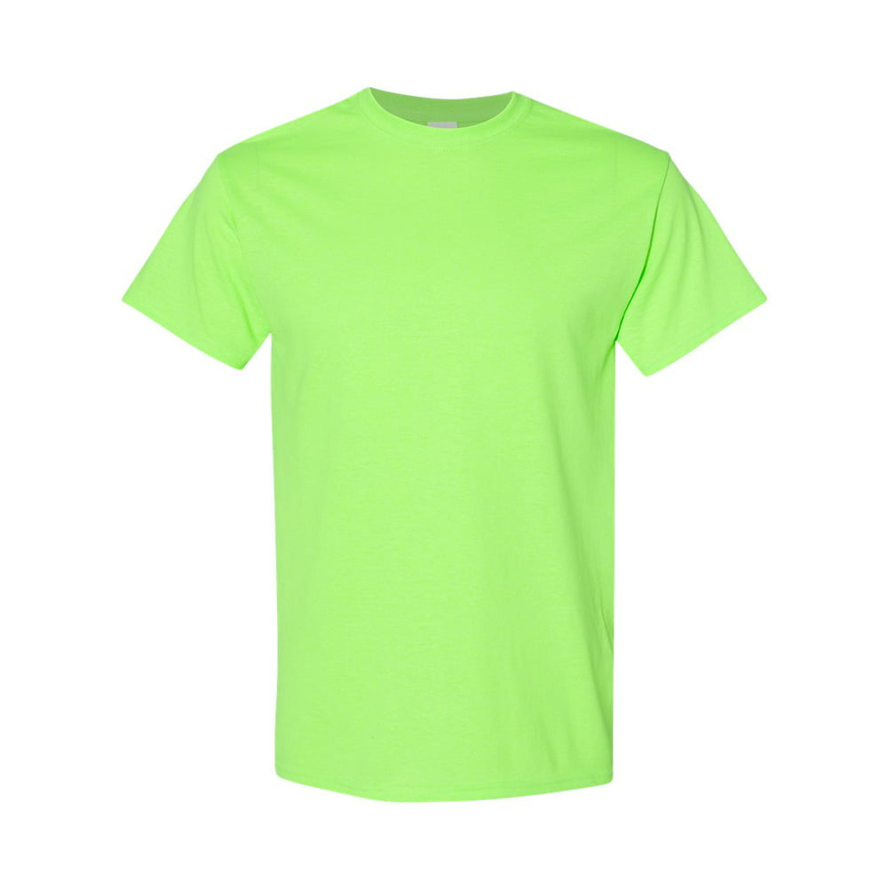 OXI - Men Heavy Cotton Multi Colors T-Shirt Color Neon Green Large Size ...