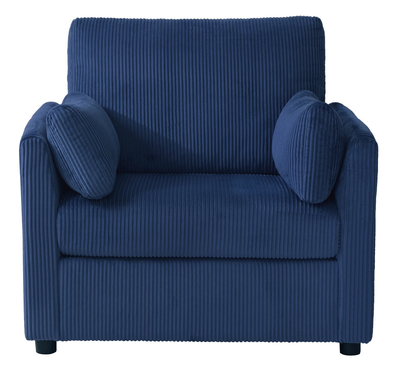 37.75"W Oversized Single Sofa, Corduroy Accent Reading Chair w/ Storage Pockets, Modern Upholstered Armchair w/ 2 Pillows