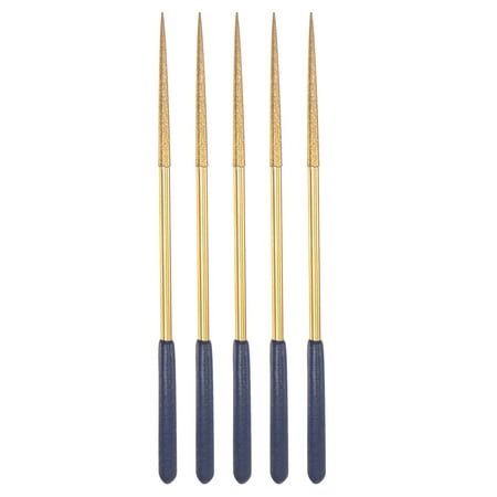 

Uxcell 4mm x 160mm Round Diamond Needle Files Titanium Coated for Metal Wood Stone 4 Pack