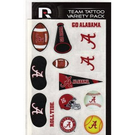 Alabama Crimson Tide Temporary Tattoos - Alabama Crimson Tide Variety Pack Tattoo Set