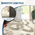 thumbnail image 4 of Hasoo 8' x 10' Modern Washable Indoor Rug for Dining Room Soft Abstract Geometric Line Area Rug Non Slip Stain Resistant Brown Carpet, 4 of 6