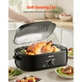 thumbnail image 5 of 18QT Fast-Cooking Electric Roaster Oven with Self-Basting Lid,Adjustable Temperature (150-450°F),Defrost & Warm Functions, Removable Non-Stick Pan & Rack – Ideal for Turkey, Meat, and Home Roasting, 5 of 11