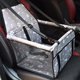 thumbnail image 1 of Asiento de coche para mascotas para gatos y gatos, bolsa de transporte para perros y gatos con correa de seguridad y bolsillo de almacenamiento con cremallera, huella de hueso gris oso de fresa Electrónica, 1 of 5