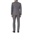 thumbnail image 2 of Adam Baker by Needdle & Stitch Men's Tux-SP 2-Piece Slim Fit Peak Lapel Formal Tuxedo Suit Set - Heather Grey - 48L, 2 of 6