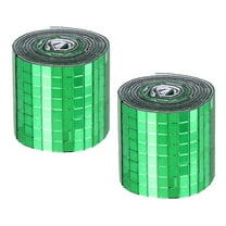 Uxcell Self Adhesive Glass Mirror Mosaic Tiles 3200 Pcs 0.2'' x 0.2'' Disco Tiles Green 2 Pcs