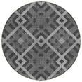 thumbnail image 2 of Addison Rugs Chantille Indoor/Outdoor Transitional Geometric Charcoal Washable Round Rug, 8' x 8', 2 of 6