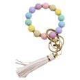 thumbnail image 2 of YYKihy Silicone Beaded Bracelet Wrist Keychain Hanging Ornament European PU Tassel Hand Chain & Key Ring Womens Key, 2 of 9