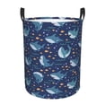 thumbnail image 2 of Uemuo Cartoon Sharks2 Pattern Circular Laundry Hamper Basket with handles,Collapsible laundry basket,Large capacity laundry hamper,Laundry Organizer-Medium, 2 of 8