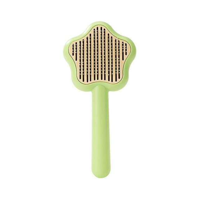 Fiudx Peine para Mascotas Forma de Estrella, Cepillo Depilatorio para Perros y Gatos, Peine Masajeador Un Solo Clic, Suministros para Mascotas de Pelo Largo y Otros Colores.