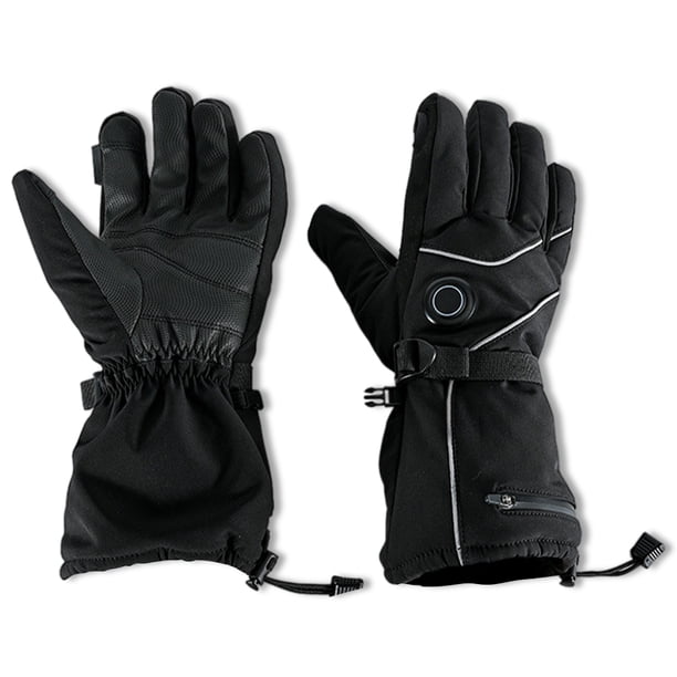 Guantes con calefacción de temperatura constante de invierno Motocicleta transpirable Guante de calefacción Skiing 3 niveles ajustables Suministros al aire libre XL 1 par Yuarrent OD003285-03