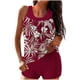 thumbnail image 2 of Traje de baño conservador tankini para mujer, estampado, talla grande, de dos piezas, dividido, traje de baño de dos piezas, traje de baño tankini para mujer, traje de baño de 2 piezas para mujer, tra, 2 of 5
