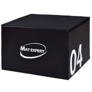 Gymax 24'' PVC Soft Foam Jumping Box Plyometric Exercise Black