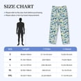 thumbnail image 4 of Balery Floral In Blue print Men's Pajama Pants,Ultra Lightweight Pjs,Lounge Pant-Large, 4 of 9