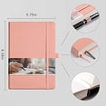 thumbnail image 3 of Cuad. de puntos EMSHOI - A5 256 pág., tapa dura, cuero, 120gsm, 16 pág. perforadas, bolsillo Int., 5.75'' × 8.38''- Rosa, 3 of 3