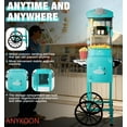 thumbnail image 5 of Anykoon 10 Oz Popcorn Machine with Cart ,Wheels & Stainless Steel Kettle Popcorn Maker Measuring 3 plastic spoon for Home, Theater, Party, Cyan, 5 of 5