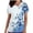 A431 Sky Blue, variant on Mifsaly Scrub Tops Women Short Sleeve V Neck Work Top Gradient Print Summer Stretchy Medical Uniform Doctors Loose Fit Breathable Shirt with Pockets M