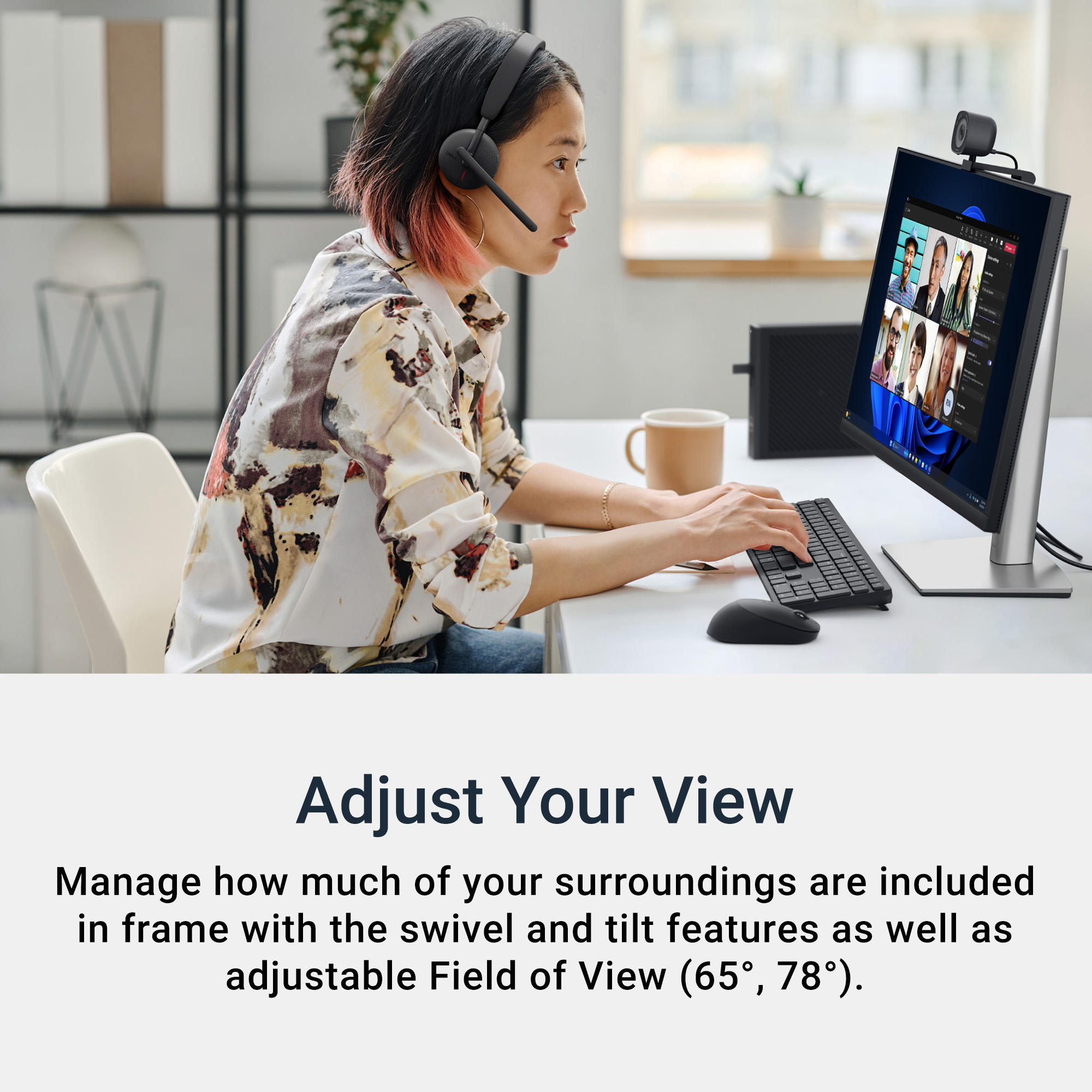 Dell Webcam WB3023, 2K QHD, Sony Sensor, Teams/Zoom photo 2