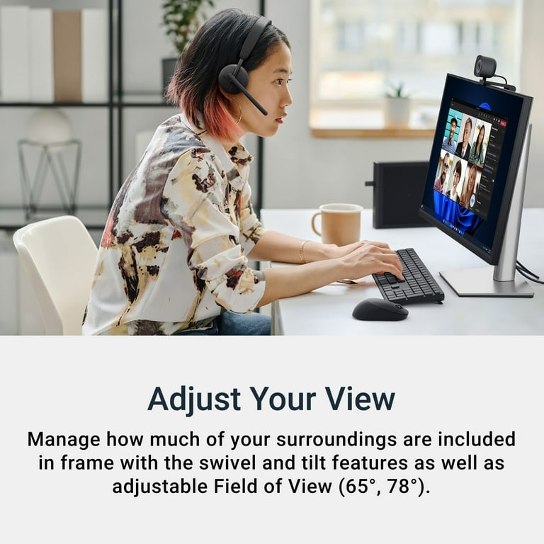 【美品】Dell Webカメラ WB3023 2K QHD Dell Webcam WB3023-2K QHD/FHD/HD Resolution, Sony Sensor