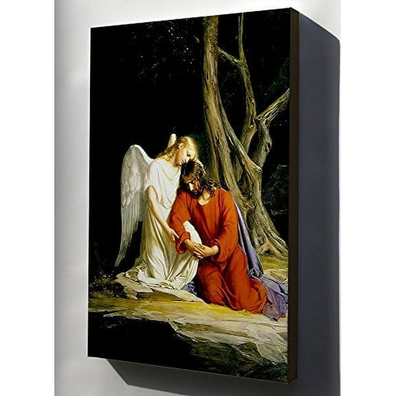 Canvas 24x36; Angel With Jesus Christ Before Arrest In The Garden Of Gethsemane, Painting By Carl Heinrich Bloch