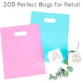 thumbnail image 4 of Choice Marts Merchandise Bags Pastel Pink & Pastel Blue Color 200 Count 9"x12" Size 1.5Mil Thick, 4 of 8