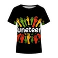 thumbnail image 4 of Simua T-Shirts d'Été pour Femmes Mode Imprimée Quatrième Juillet Tee-Shirts Décontractés Manches Courtes Col Rond Tee Tops, 4 of 5