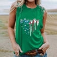 thumbnail image 2 of Midsumdr Womens Tank Tops 4th of July Fashion Vest Patriotic Loose Solid Color USA Flag Print Tank Tops, 2 of 6