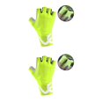 thumbnail image 4 of Greeniant Ciclismo Mitten Medio dedo Shock Padded Glove Anti Portable Riding Fingerless Guantes de bicicleta a prueba de golpes amarillo S 2Conjunto, 4 of 6