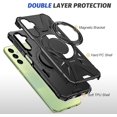 thumbnail image 5 of Military Grade Samsung Galaxy A54 5g Case with Stand and Magnetic Mount Black, Durable 2 in 1 Soft TPU Shell and Hard PC Cover Samsung A54 5g Phone Case Shockproof (Black), 5 of 16
