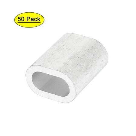 

Unique Bargains 4mm 5/32 Steel Wire Rope Aluminum Ferrules Sleeves Silver Tone 50 Pcs