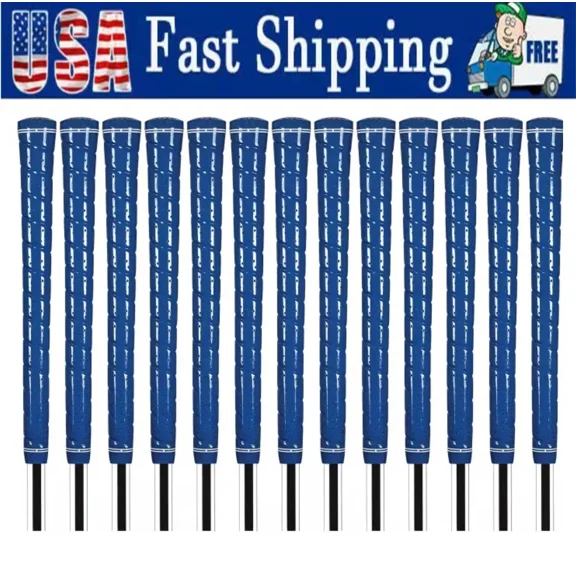 13Pcs Blue Midsize Golf Grip Club Grip Tour Wrap High-Tack Durability Grip Rubber Girp