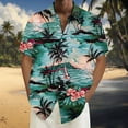 thumbnail image 3 of Playeras Camisa para hombre Camisa de playa de manga corta holgada informal (AG, M), 3 of 4
