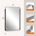 thumbnail image 3 of POSHIONS Bathroom Mirror Metal Framed Mirror Rectangle Wall Mounted Vanity Mirror,32"x 50" Sliver, 3 of 7