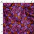 thumbnail image 2 of Soimoi Purple Crepe Silk Fabric Shells Ocean Print Fabric by the Yard 42 Inch Wide, 2 of 6