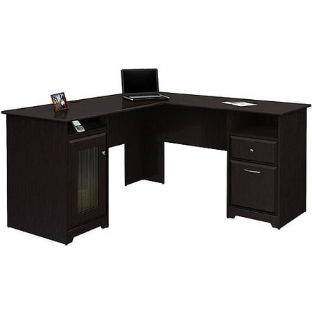 Bush Cabot L-shaped Computer Desk, Espresso Oak (Best Small Computer Desk)