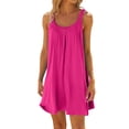thumbnail image 1 of Vestido de playa para mujer, cubrebañador - viscosa/spandex, sin mangas, corte fluido, vacaciones de verano, 1 of 6
