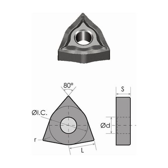 Hhip WNMG-432-EM NC-TiAIN Coated Carbide Insert 6052-0432