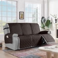 thumbnail image 6 of KINCAM Waterproof Recliner Sofa Cover for 3 Seater , Non-Slip Washable Furniture Protector with Side Storage Pocket, Chocolate, 6 of 9