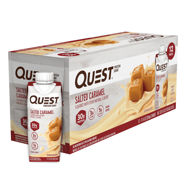 Quest Protein Shake, Salted Caramel, 30g Protein, 12 Ct
