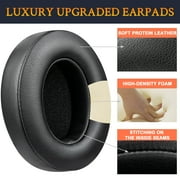 SOULWIT Replacement Ear Pads Cushions for Beats Studio 2 & Studio 3 Wired & Wireless Headphones, Earpads with Soft Protein Leather, Noise Isolation Memory Foam, Added Thickness - Black