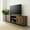 Brown Oak, variant on Pemberly Row Modern Wood Barn Door TV Stand for TVs up to 70" in Stone Gray