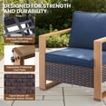 thumbnail image 6 of Giantfurnni 8 Piece Patio Furniture Set with Propane Fire Pit Table, Wicker Outdoor Conversation Set with 2 Swivel Rocker Chairs, 2 Club Chairs, 2 Ottomans and Rattan Sofa for Deck Backyard, 6 of 15